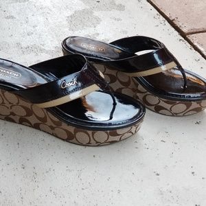 Coach wedges size 8